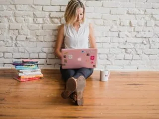 a girl writing her diary