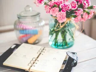 image showing a calendar of writing ideas and schedule