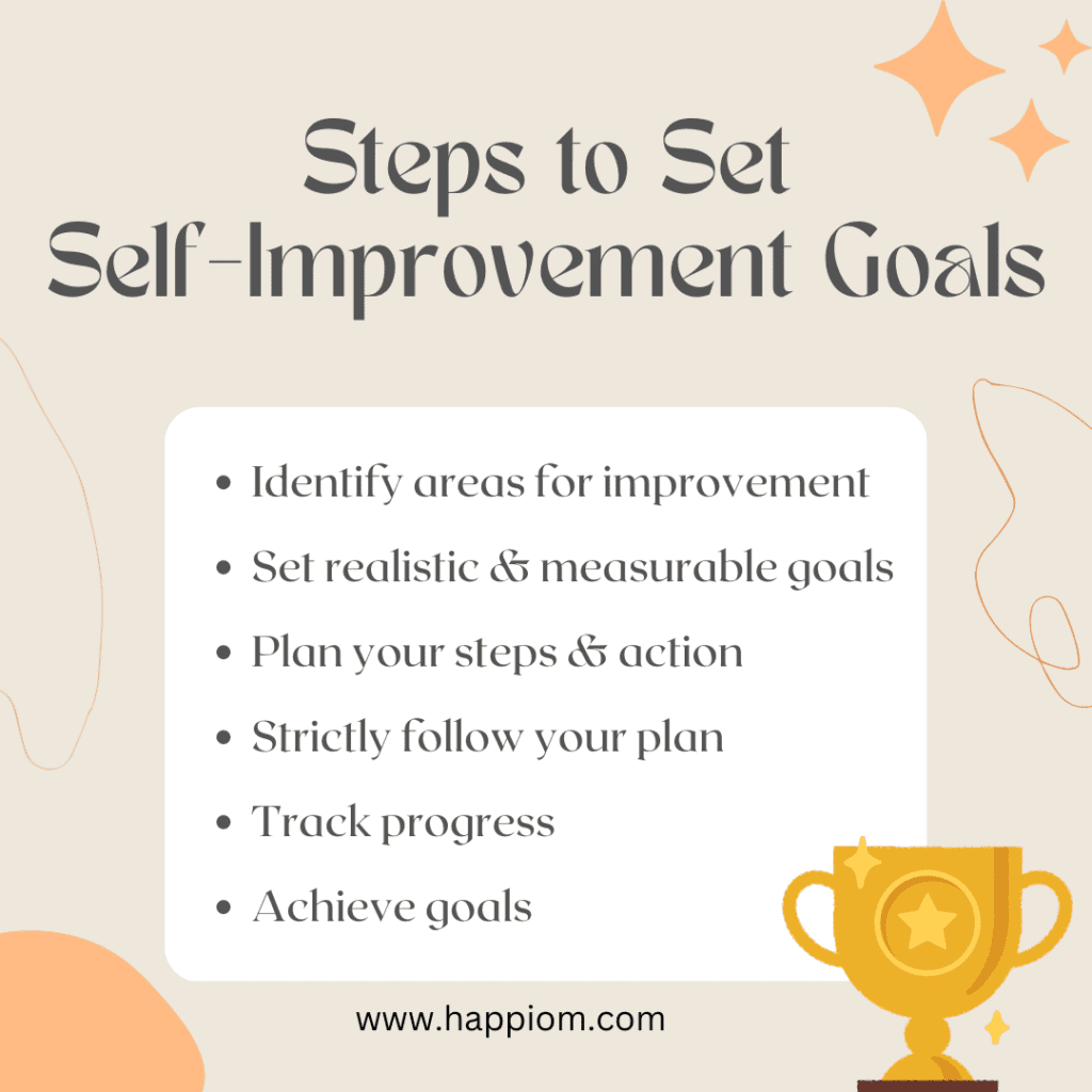 steps to set self improvement goals