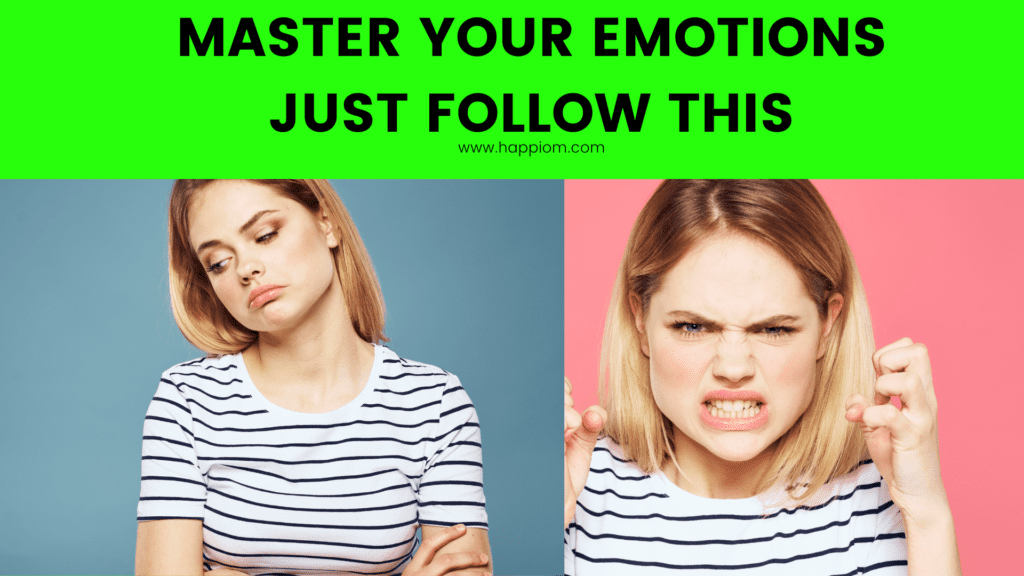 image showing a women trying to control emotions for her self-improvement