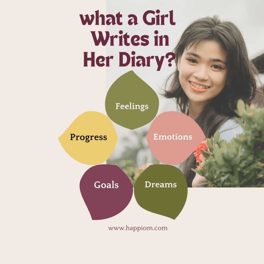 list of what a girl writes in her diary
