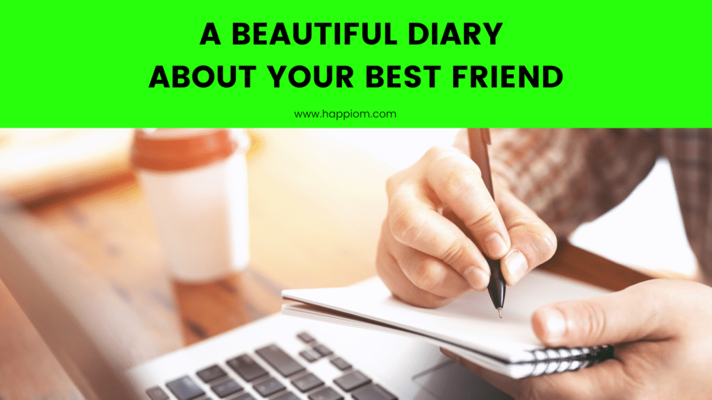 image showing a person writing a diary...in this article will see examples of diary entries about best friend in life
