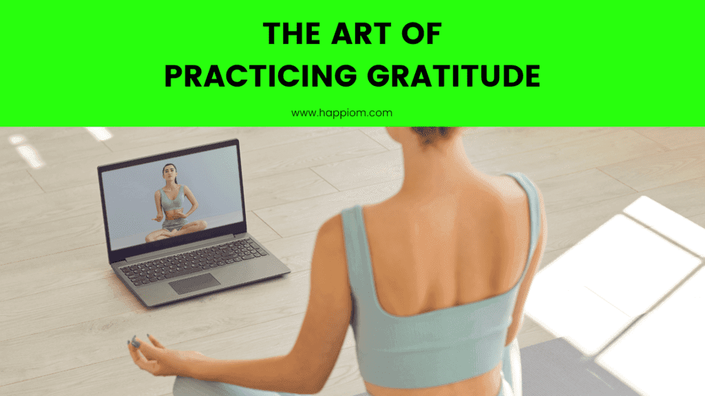 image showing a person practicing gratitude in life
