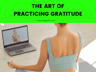 image showing a person practicing gratitude in life