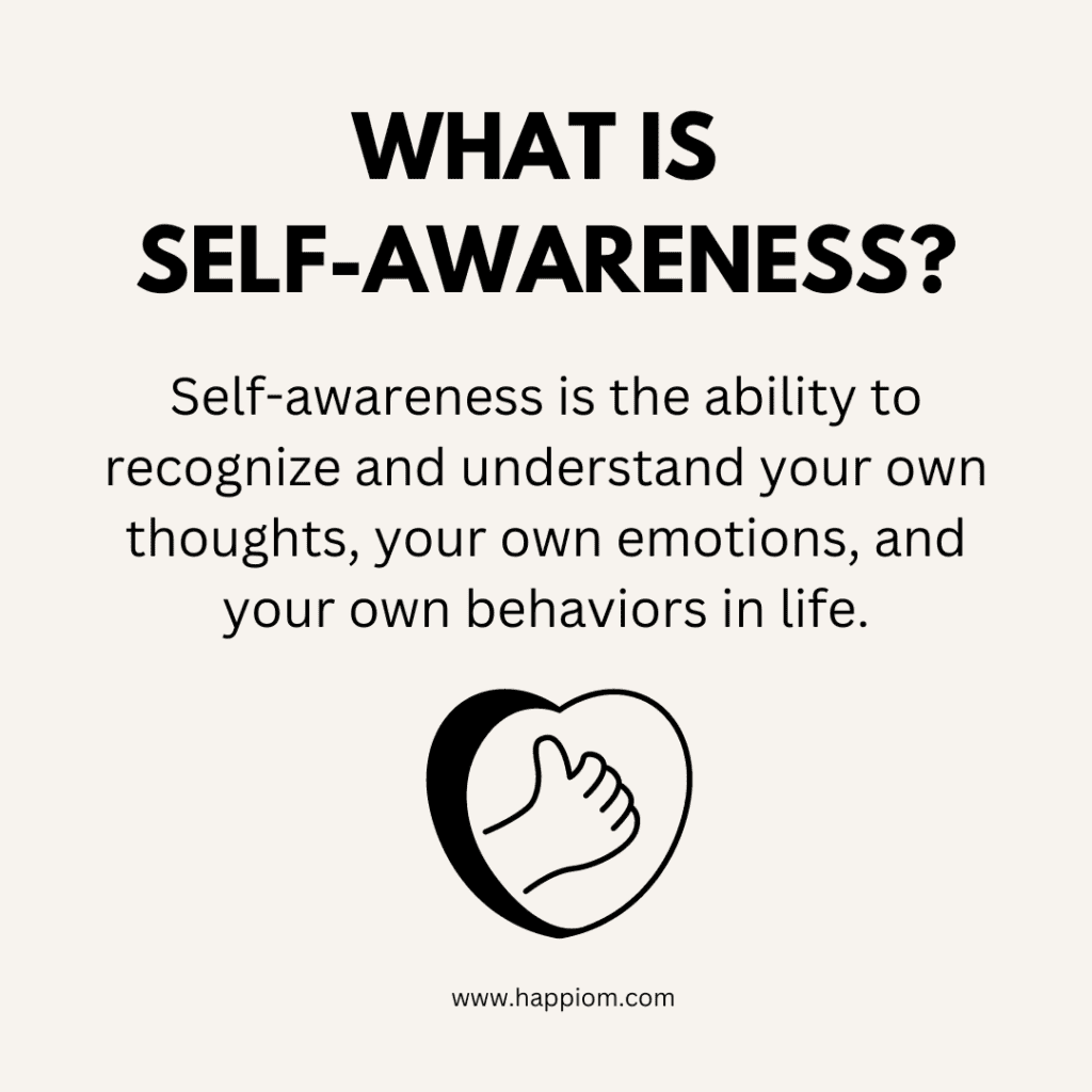 image explains the meaning of self-awareness