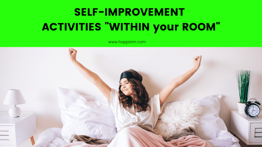 image showing a person doing an indoor self-improvement activity