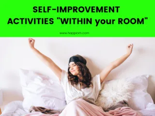 image showing a person doing an indoor self-improvement activity