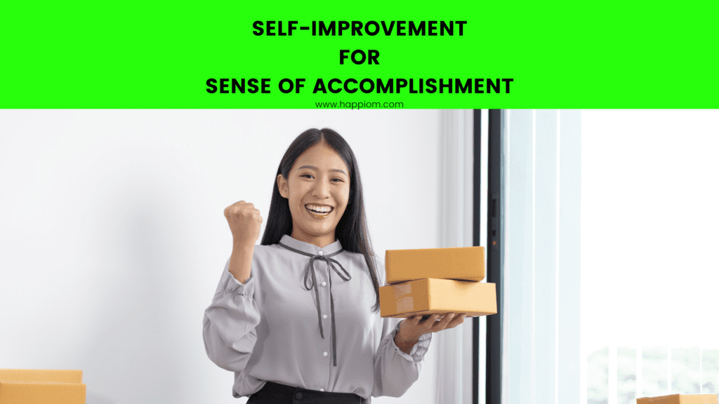 image shows how self improvement activities can give sense of accomplishment