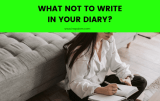 image showing a person writing privately in diary - lets see, what not to write in diary?