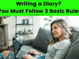 Image showing a women writing a diary with discipline