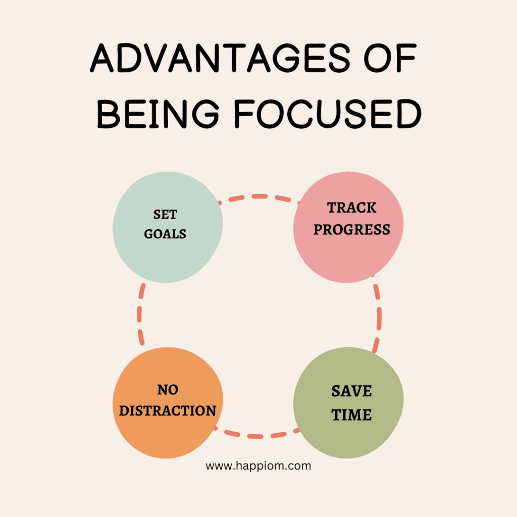 chart showing the advantages of being focused