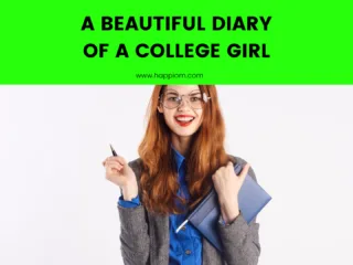 image showing a college girl with a diary and pen