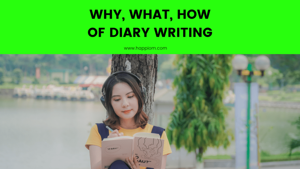 image showing a person writing a diary