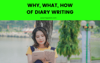 image showing a person writing a diary