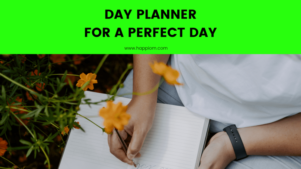 image showing a person using her day planner