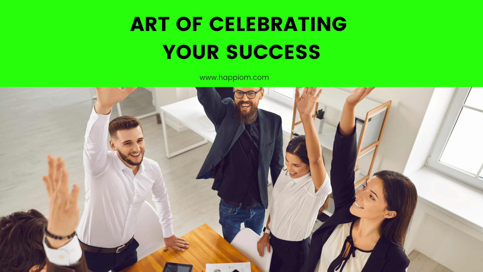 a group of people celebrating their success