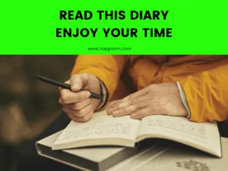 diary entry of a college boy, image showing a diary and a boy writing on it
