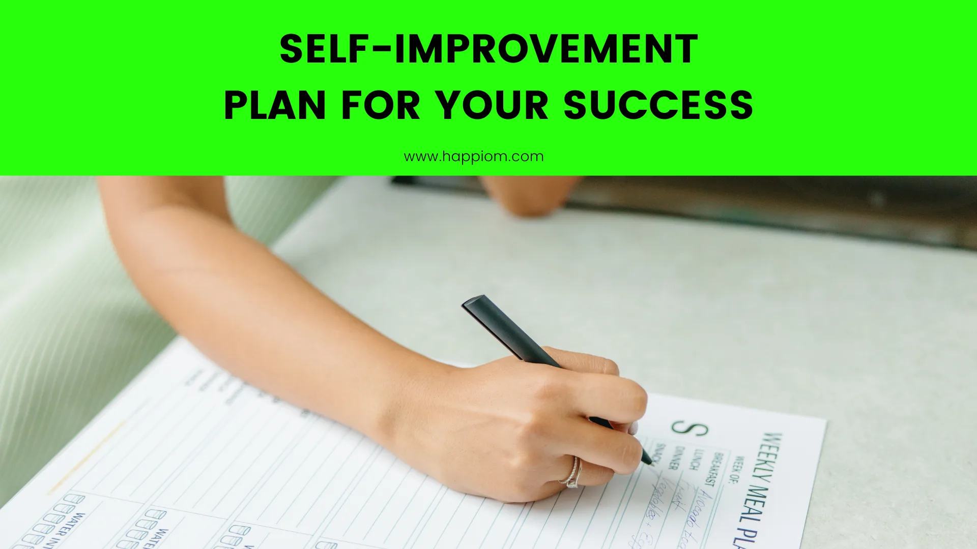 image showing a person planning for success