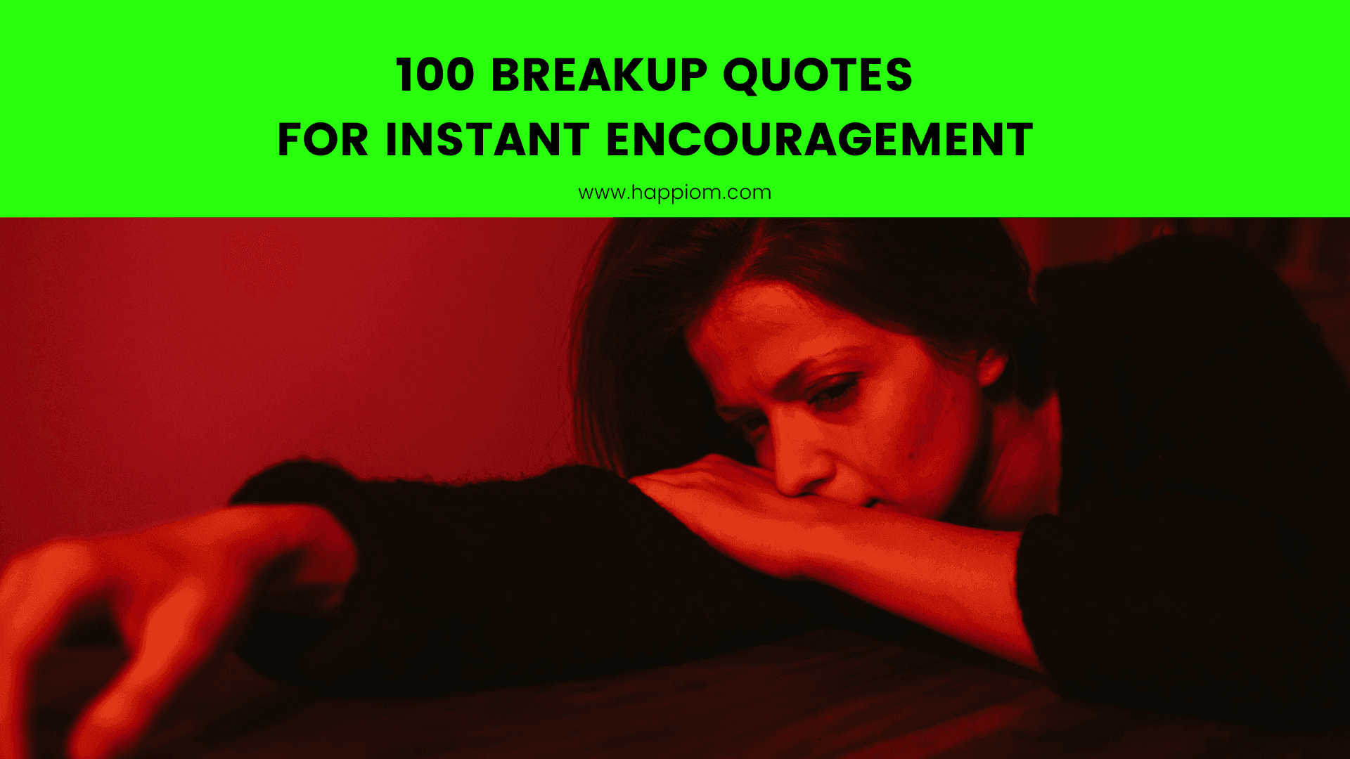 image showing an emotional breakup of a women