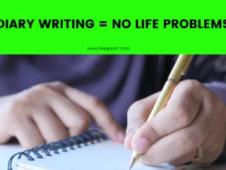 image showing a person writing her problems in a diary