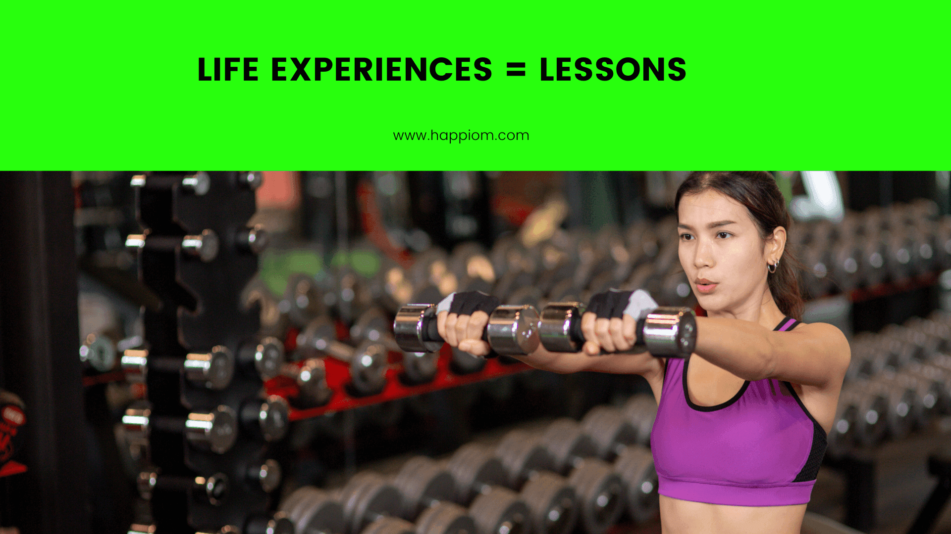 image showing a person experiencing the life lessons from an workout action