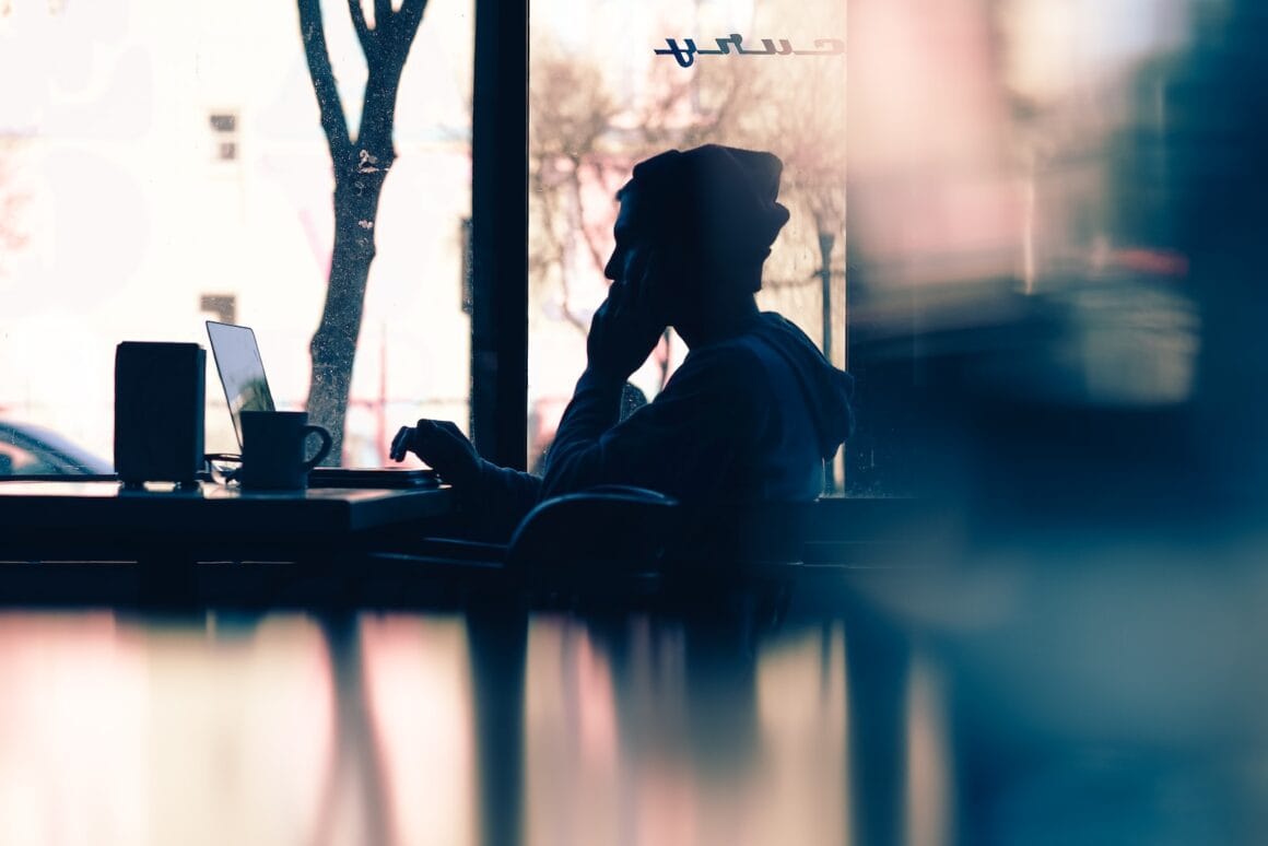 image showing a person working focused