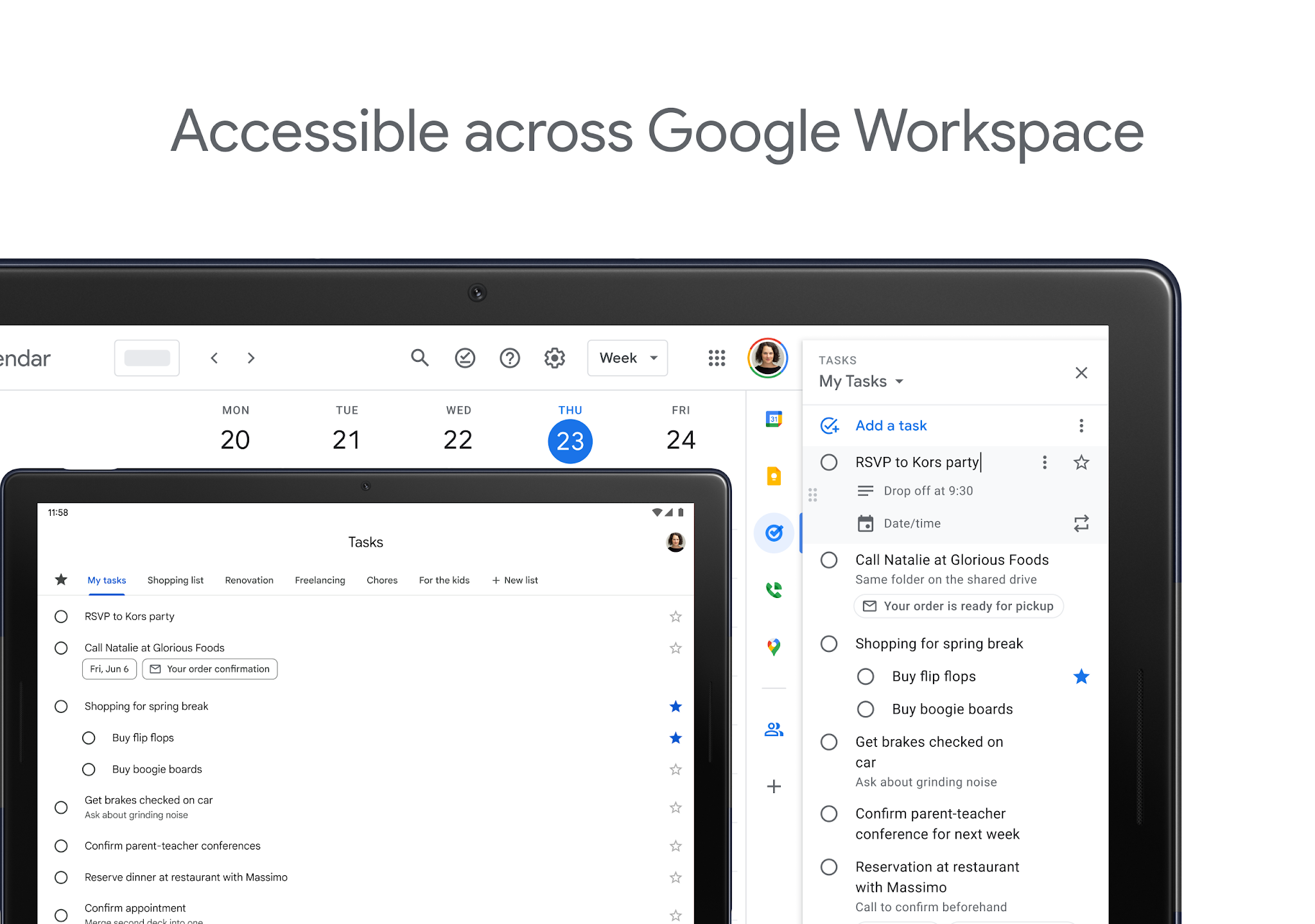 Integration with G Suite and Google Workspace