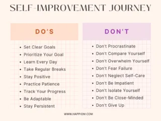 self-improvement dos and donts infographic