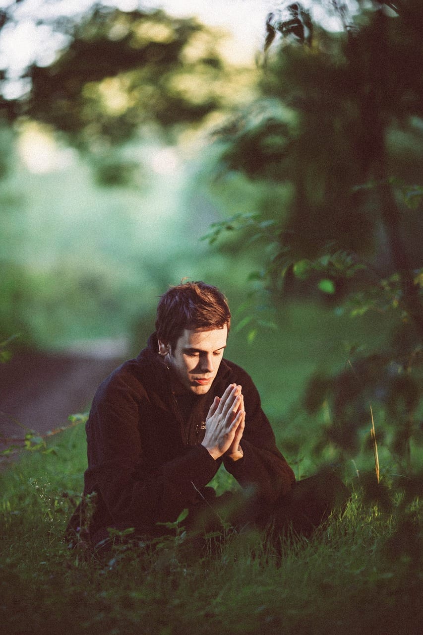 peaceful person at a pleasant location