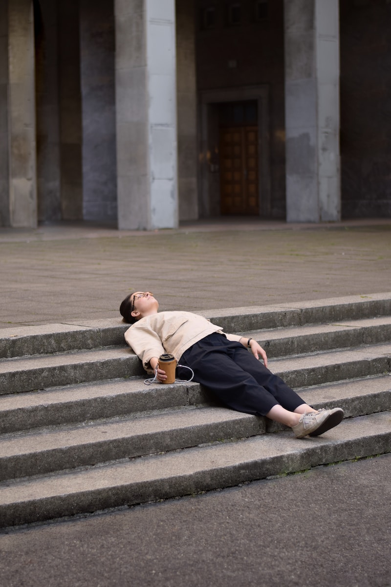 person taking a healthy break