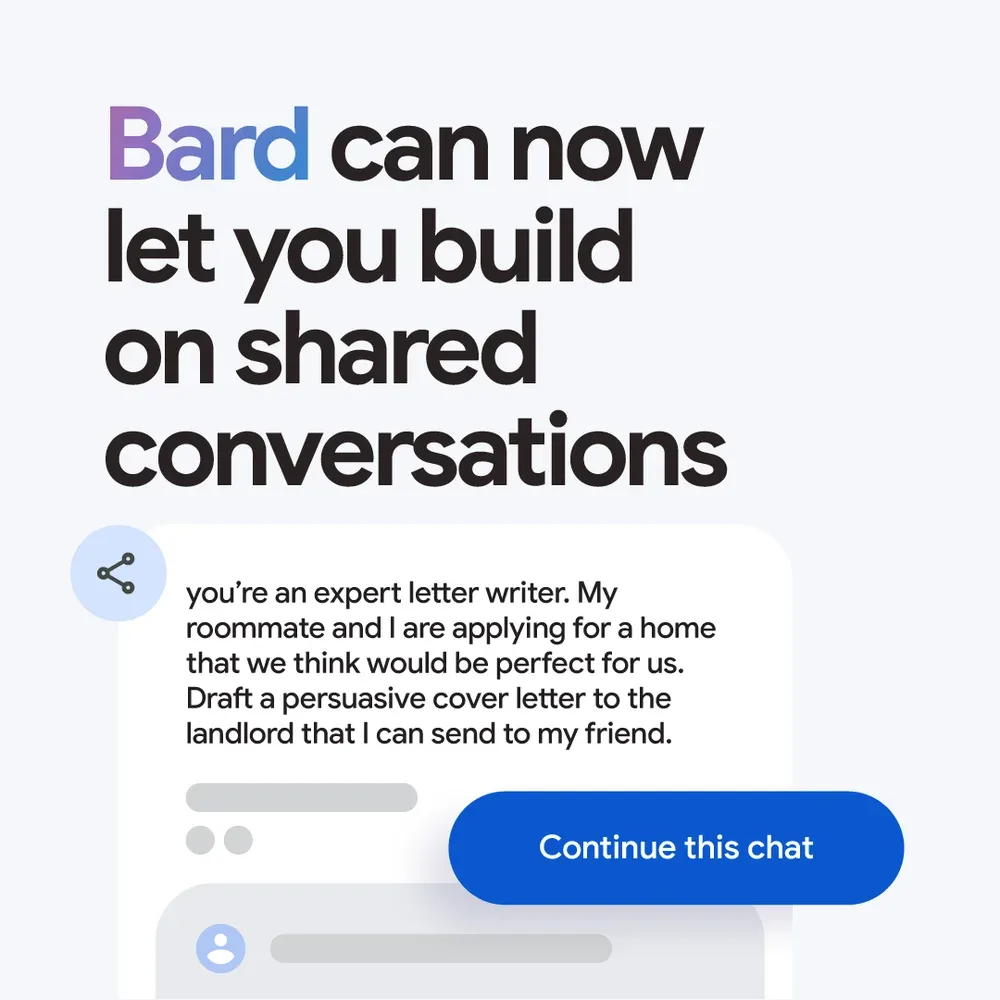 shared conversation with Google Bard