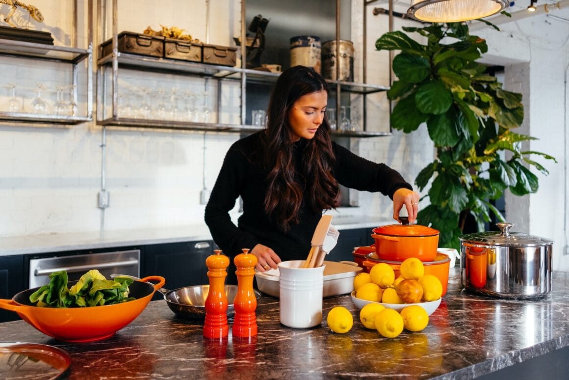 mom cooking in kitchen