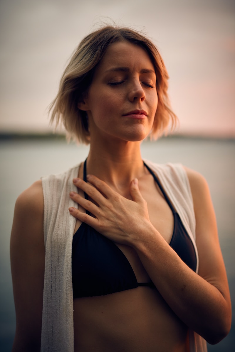 person concentrating and relaxing