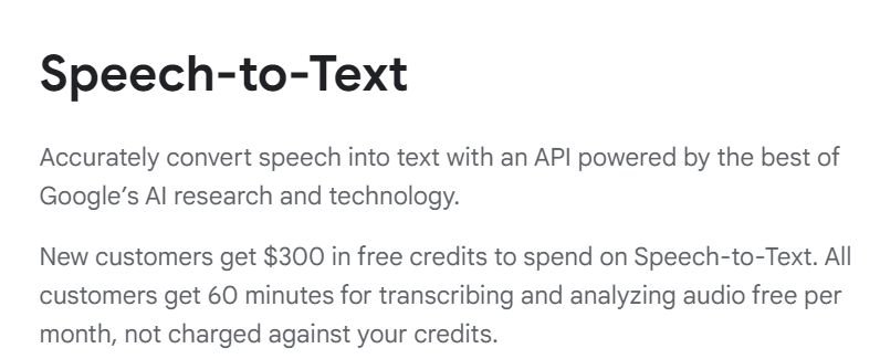 google speech-to-text app