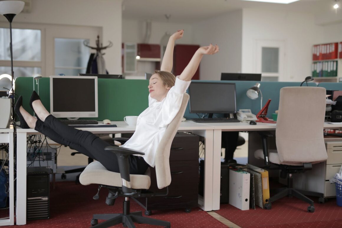 person taking a break