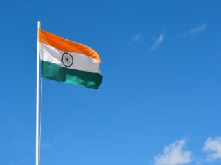 गणतंत्र दिवस पर भारतीय ध्वज दिखाती तस्वीर