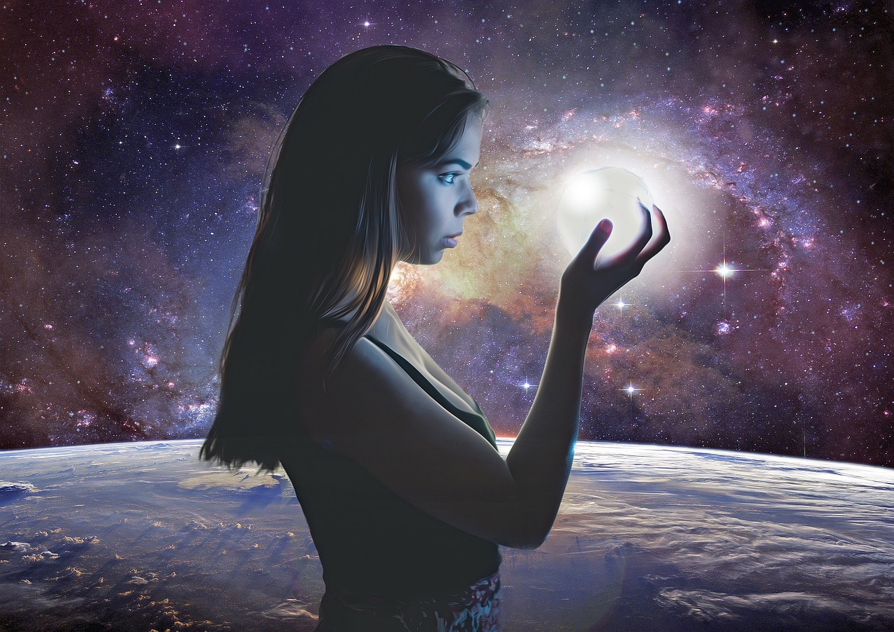 illustration showing person visualizing great things