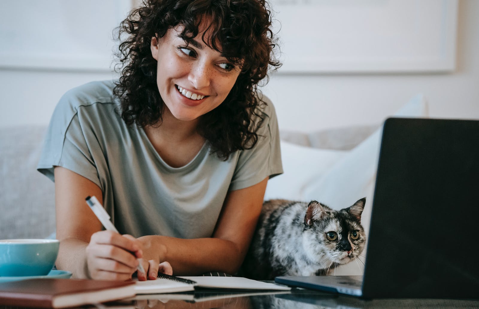 image showing a person enjoying and writing diary!
