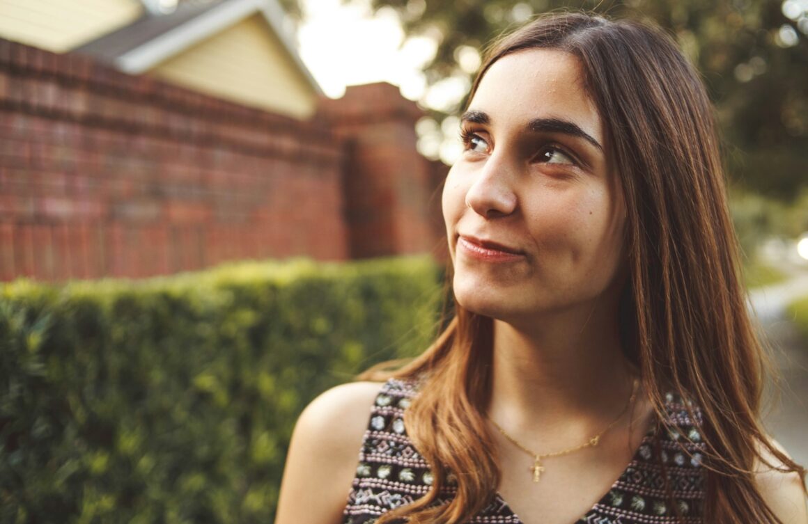 Image showing a person visualizing happily
