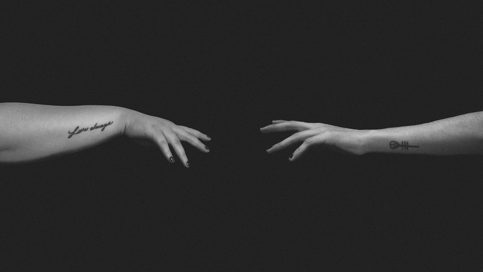 image showing a long distance touch between two