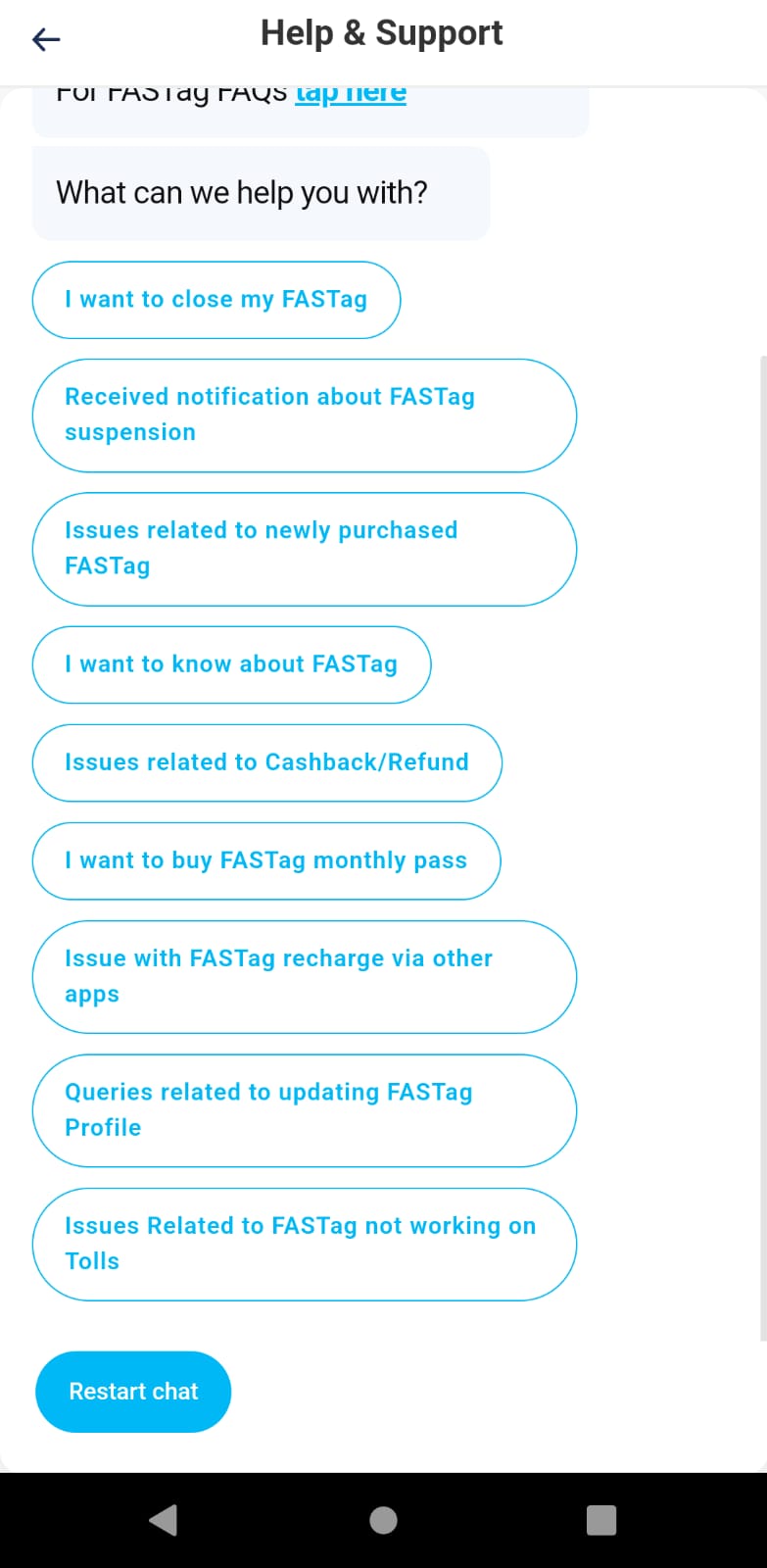 paytm fastag close initiate - no transfer allowed