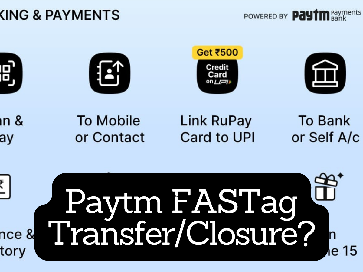 how to transfer paytm fastag?